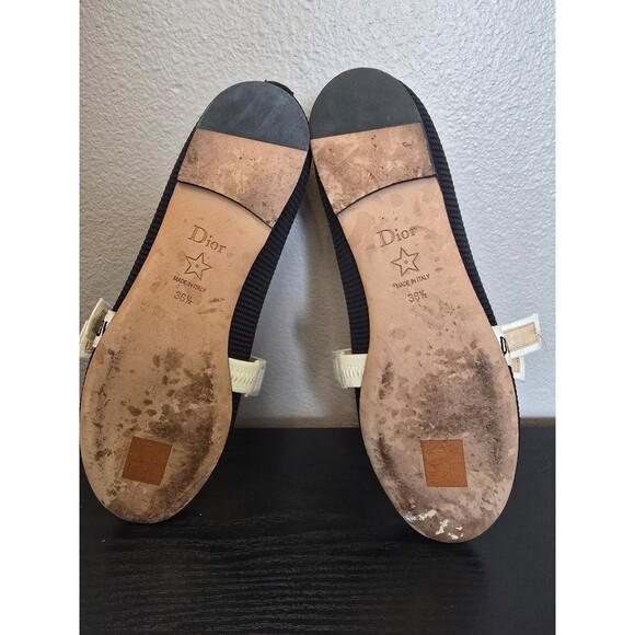 CHRISTIAN DIOR black ballet flats women's size 36.5 - Picture 9 of 9